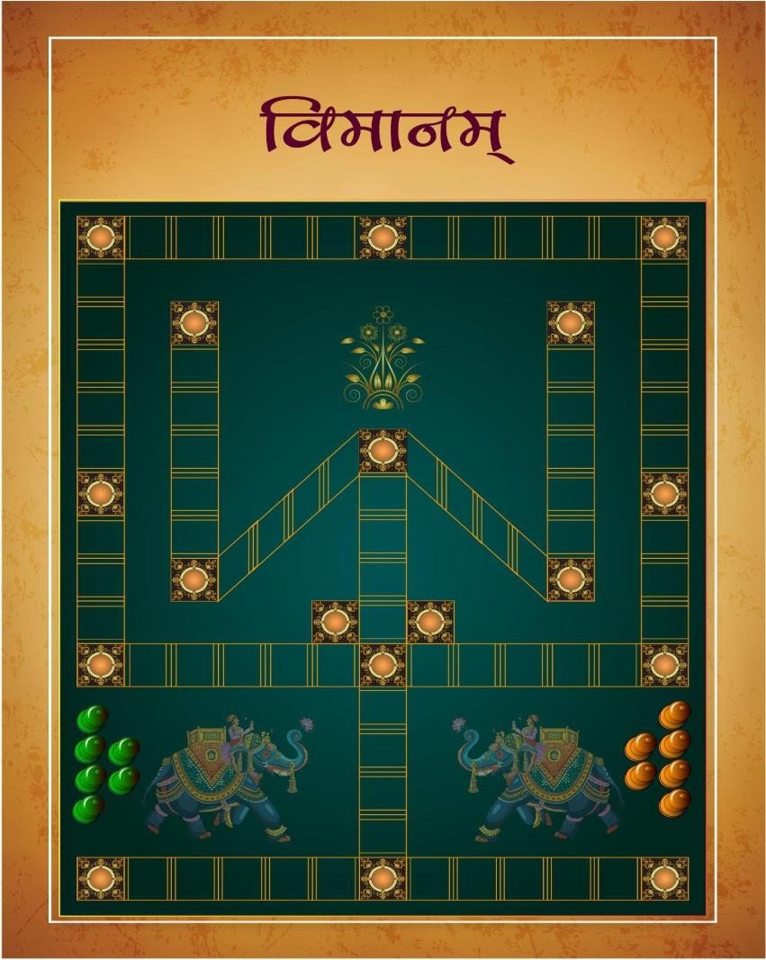 Kurankatta or Vimanam board layout