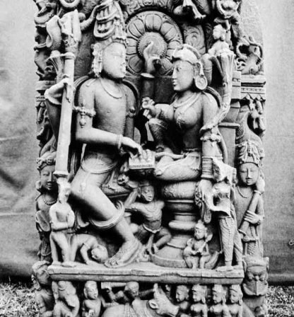 Depiction of Shiva and Parvati playing Chaupad