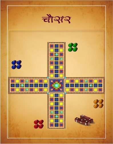Traditional Chaupad board illustration